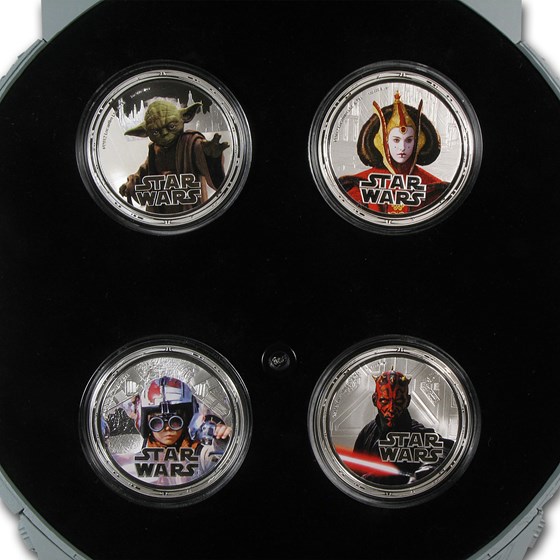 2012 4-Coin Silver Star Wars Millennium Falcon Prf Set (Series 2) 2012 4-Coin Silver Star Wars Millennium Falcon Prf Set (Series 2)